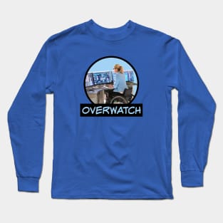 Overwatch - Felicity Smoak - Comic Book Text - Blue Long Sleeve T-Shirt